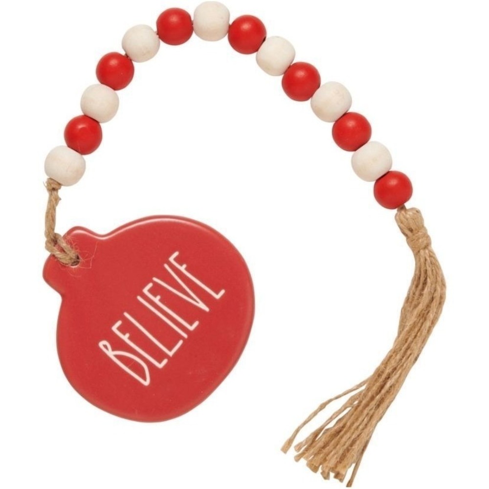 Rae Dunn Believe Homebeads Ornament Charm NWT